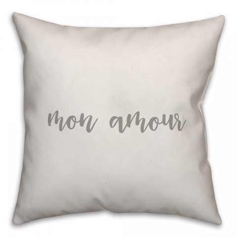 Mon Amour 16x16 Spun Poly Pillow Cover