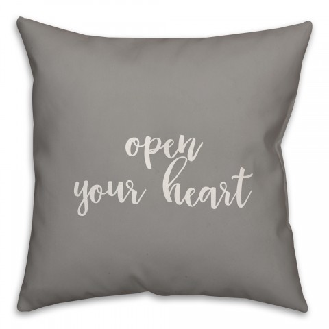 Open Your Heart 16x16 Spun Poly Pillow Cover
