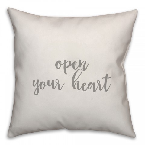 Open Your Heart 16x16 Spun Poly Pillow Cover