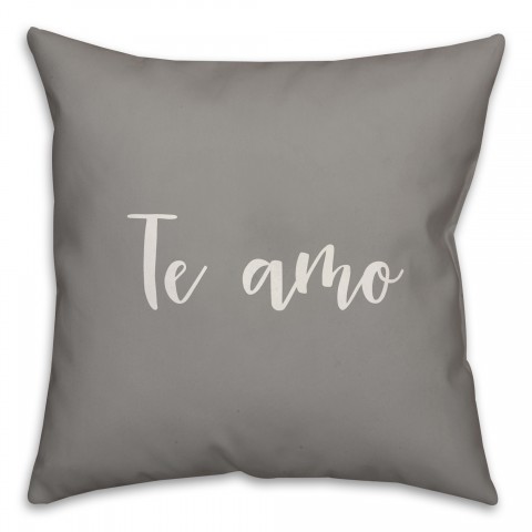Te Amo 16x16 Spun Poly Pillow Cover