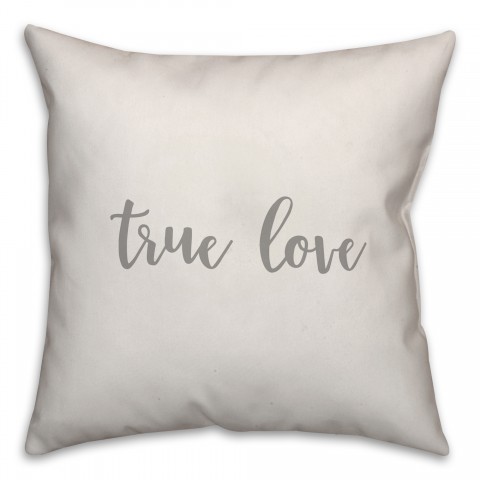 True Love 16x16 Spun Poly Pillow Cover