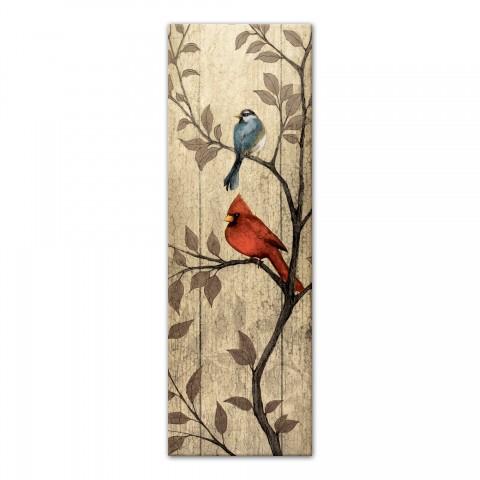 Birds Nestled In Trees 12x36 Canvas Wall Art