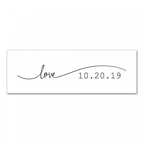 Simple Love Script 12x36 Personalized Canvas Wall Art