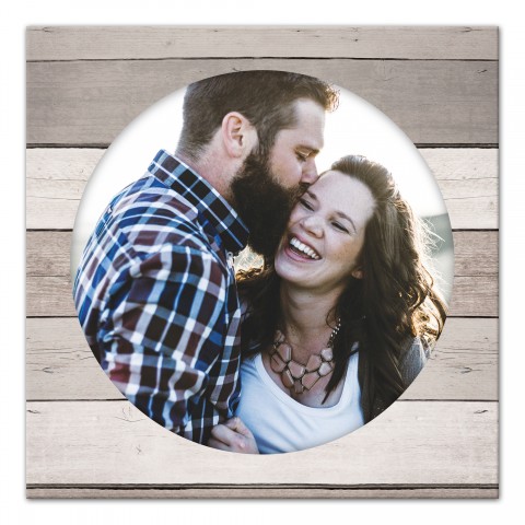 Gray Shiplap Frame 12x12 Personalized Canvas Wall Art