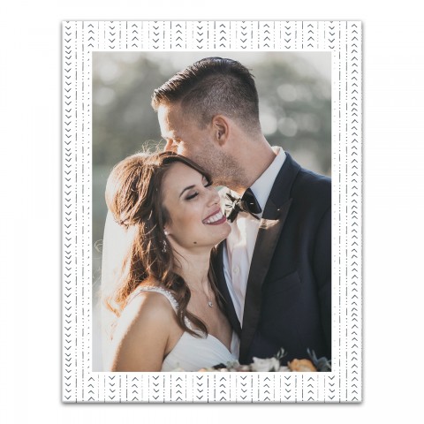 Gray Tribal Frame 11x14 Personalized Canvas Wall Art