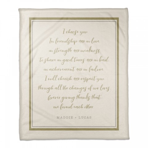 I Choose You 50x60 Personalized Coral Fleece Blanket