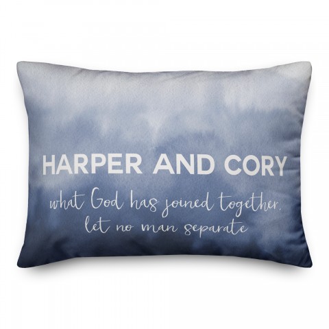 What God has Joined 14x20 Personalized Spun Poly Pillow
