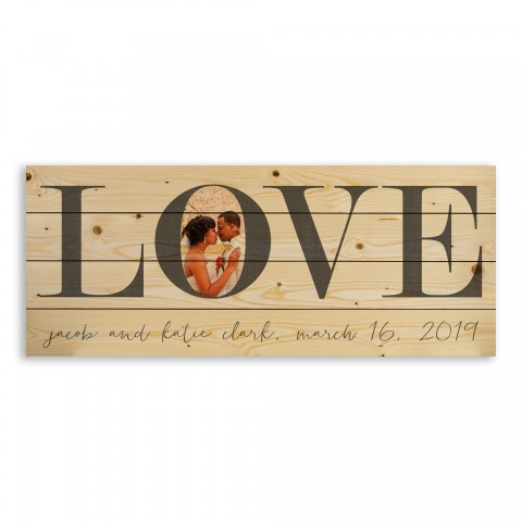 Love Photo 36x14 Personalized Pallet Wood Art