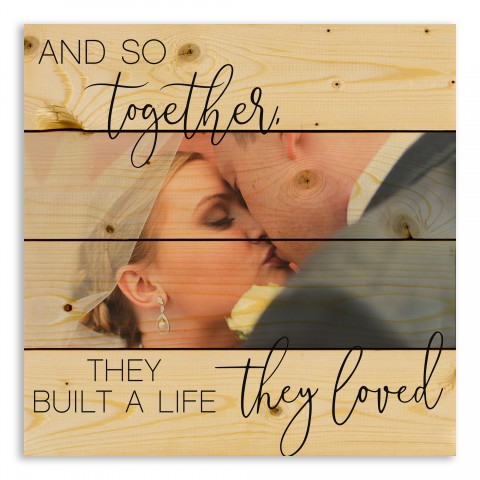 Built a Life They Loved 14x14 Personalized Pallet Wood Art