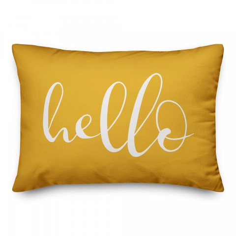 Hello Script Pillow