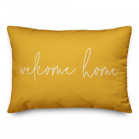 Welcome Home Thin Script Pillow