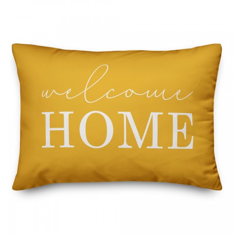 Welcome Home Script Pillow