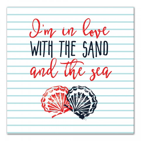 I'm in Love with the Sand and the Sea 16x16 Canvas Wall Art
