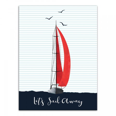 Let's Sail Away 18x24 Canvas Wall Art