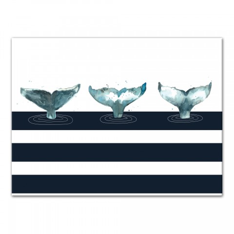 Whale Tails 30x40 Canvas Wall Art