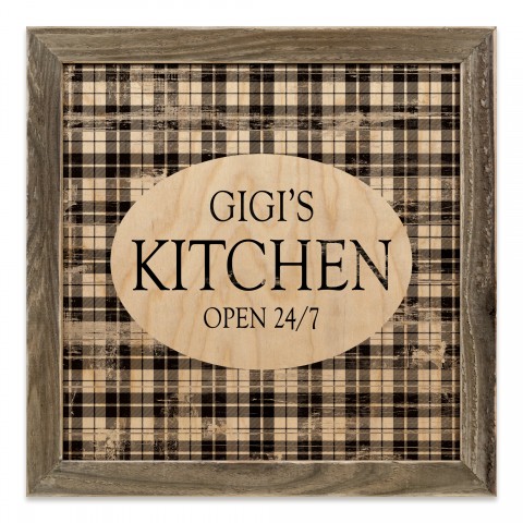 Gigi's Kitchen 12x12 Framed Wood Print