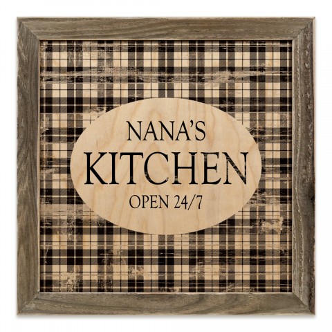 Nana's Kitchen 12x12 Framed Wood Print