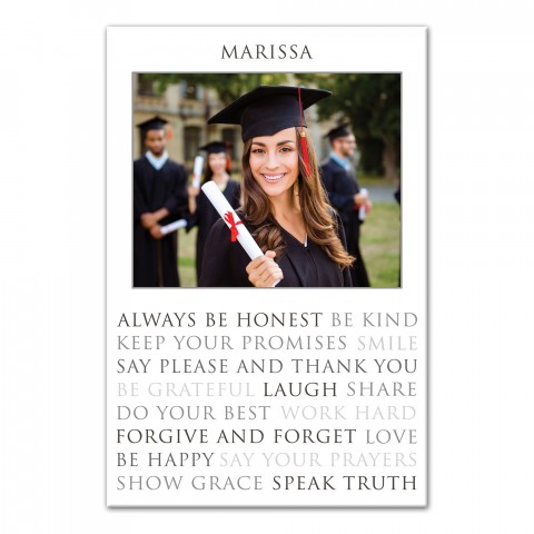 Grad Rules 12x18 Personalized Canvas Wall Art