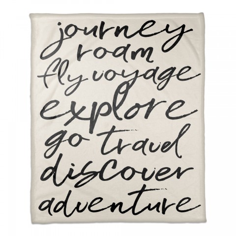Exploring Words 50x60 Coral Fleece Blanket
