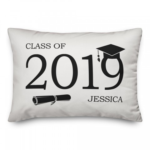 Class Of 14x20 Personalized Spun Poly Pillow