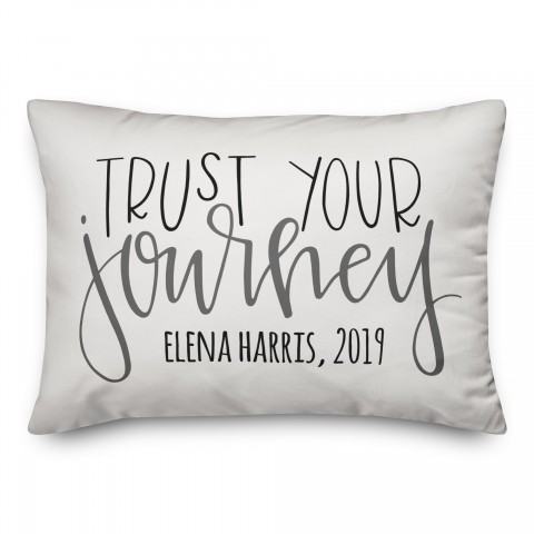 Trust Your Journey 14x20 Personalized Spun Poly Pillow