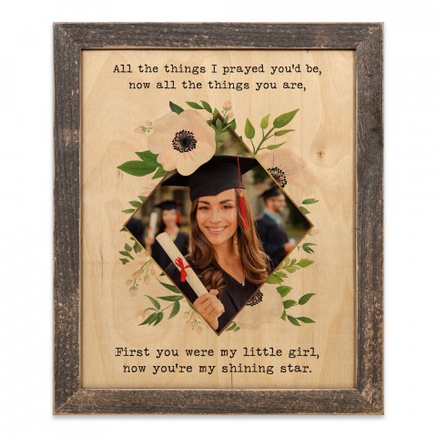 My Shining Star 14x11 Personalized Framed Wood Print