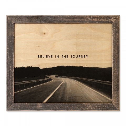 Believe in the Journey 14x11 Framed Wood Print