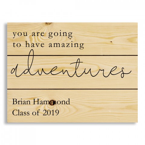 Amazing Adventures 14x10.5 Personalized Pallet Wood Art