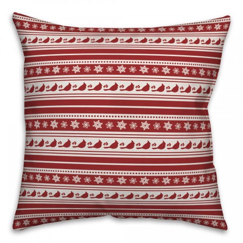 Cardinal Winter Pattern 18x18 Spun Poly Pillow