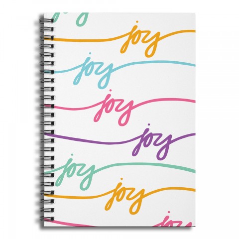 Joy Colorful Sccript 6x8 Ruled Spiral Notebook