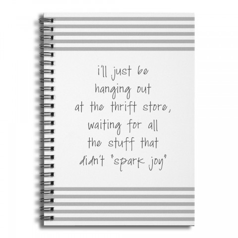 Hanging out at the Thrift Store 6x8 Ruled Spiral Notebook