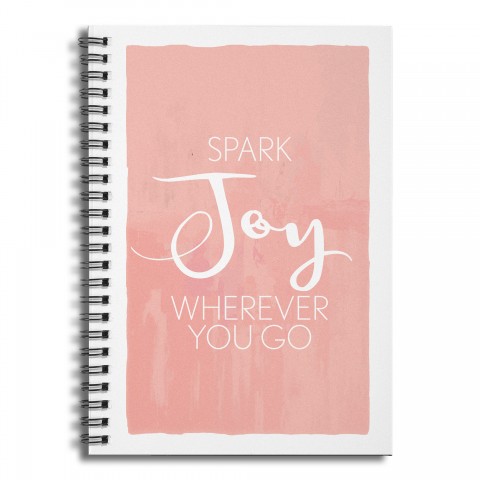 Spark Joy Wherever You Go 6x8 Ruled Spiral Notebook