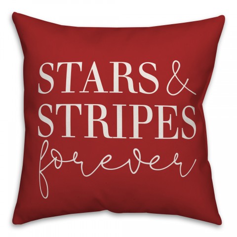 Stars and Stripes Forever 18x18 Spun Poly Pillow
