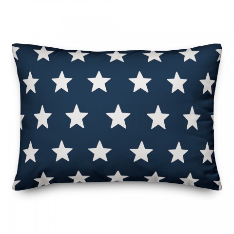 Reversible Stars and Stripes 14x20 Spun Poly Pillow
