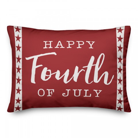 Happy Fourth of July 14x20 Spun Poly Pillow