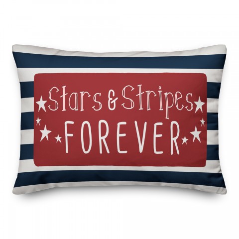 Stars and Stripes Forever 14x20 Spun Poly Pillow Cover