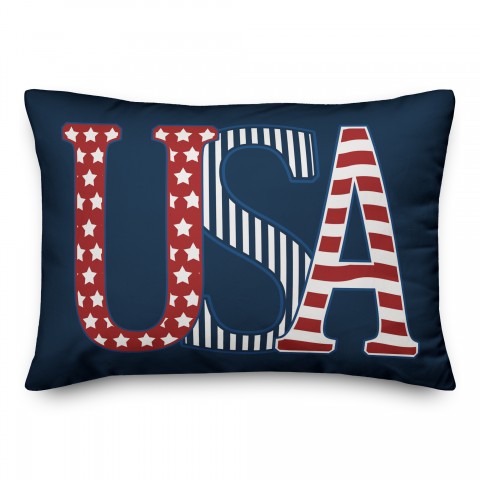Multi Pattern USA 14x20 Indoor / Outdoor Pillow