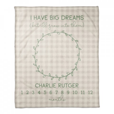 I Have Big Dreams 50x60 Personalized Coral Fleece Blanket