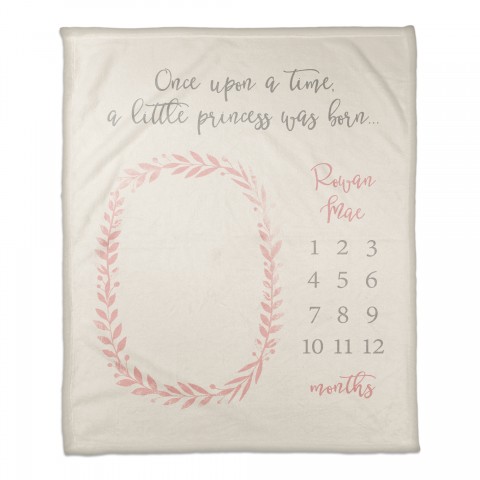 A Little Princess was Born 50x60 Personalized Coral Fleece Blanket