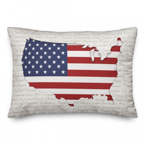 United States of America 14x20 Spun Poly Pillow