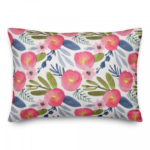 Watercolor Floral Pillow