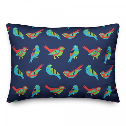Bird Pattern Pillow