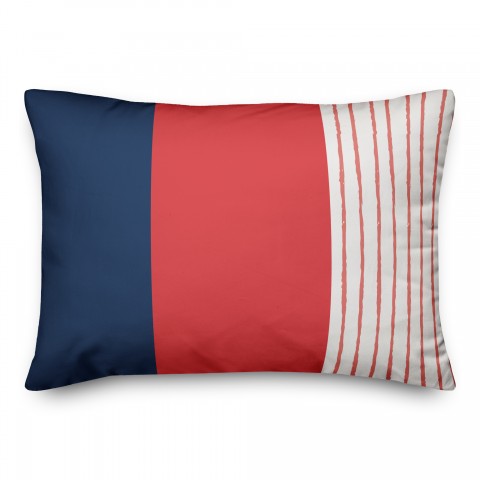 Color Block Stripe Pillow