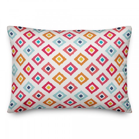 Multi Color Diamonds Pillow