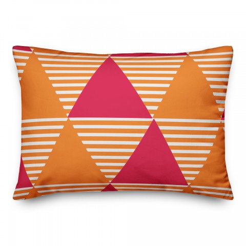Geo Stripe Triangle Pillow