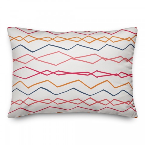 Abstract Wavy Stripes Pillow