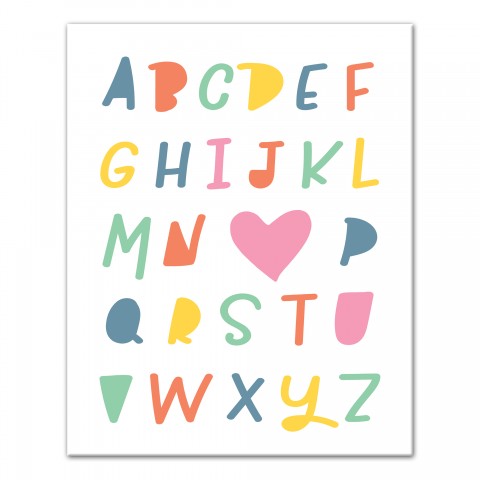 I Love You ABC's 16x20 Canvas Wall Art
