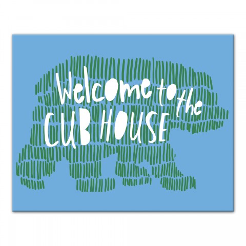Welcome to the Cub House 16x20 Canvas Wall Art