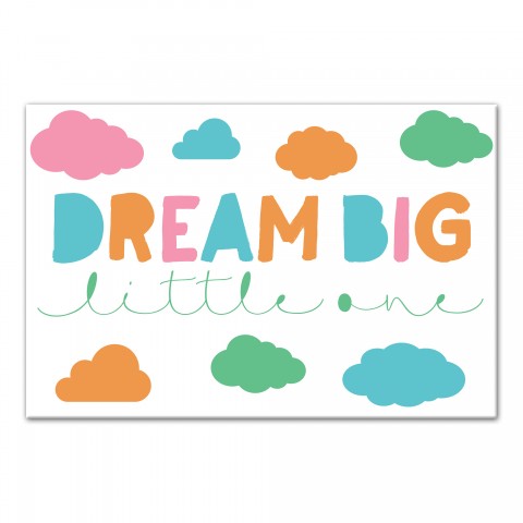 Dream Big Little One 12x18 Canvas Wall Art