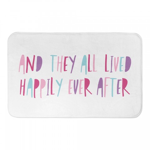 And They Lived Happily Ever After 34x21 Bath Mat